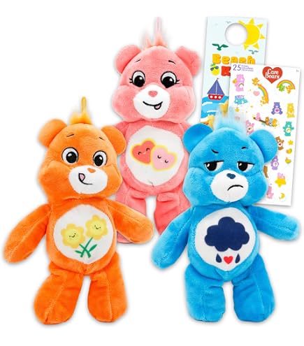 Amazon.co.jp: Care Bearsぬいぐるみセット - 8インチのぬいぐるみ3点